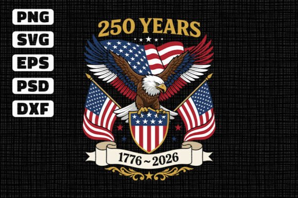 250 Years Eagle Patriotic Design: A Timeless Visual Asset