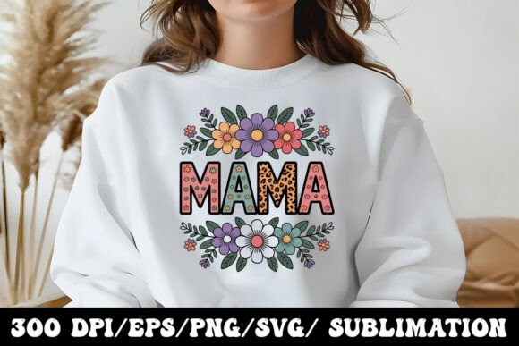 Beautiful Mom Typography Design: Floral Art for Modern Creators