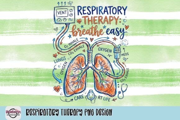 Celebrate Healthcare Heroes with Respiratory Therapy PNG Design