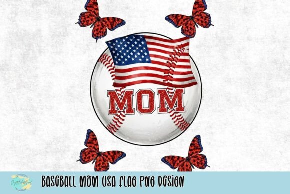 Celebrate Mom: A Patriotic Baseball Design for Your Projects