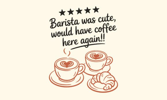 Coffee Cafe Review Hand-drawn Design PNG: A Creative Asset