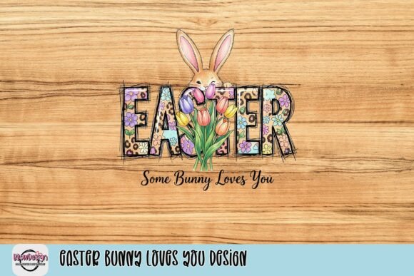 Easter Bunny Loves You Design: A Charming Visual Asset