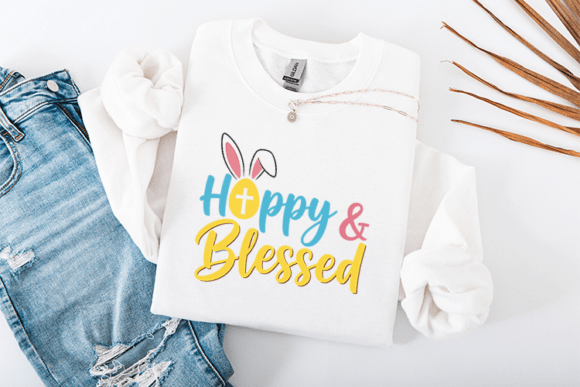 Hoppy and Blessed Easter Bunny Design: A Creative Asset for Spring Projects
