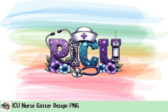 ICU Nurse Glitter Design PNG: A Sparkle for Professional Branding