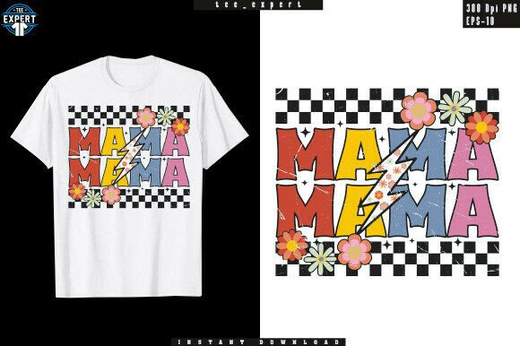Mama Retro Groovy PNG T-shirt Design: A Stylish Asset