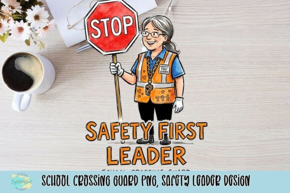 School Crossing Guard PNG: A Safety Leader Design for Every Project