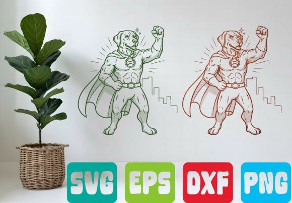 Superhero Dog SVG City Design: Dynamic Graphics for Modern Projects