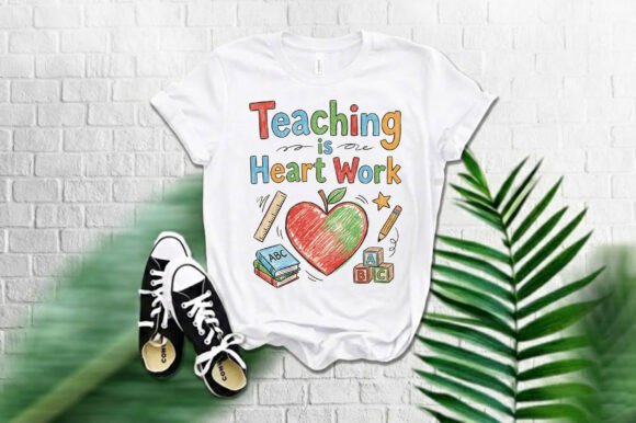 Teaching is Heart Work T-Shirt Design: A Creative Asset for Impactful Communication