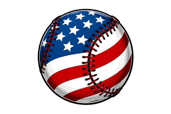 USA Flag Baseball Design: A Patriotic Asset for Creative Projects