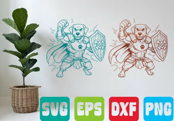 Warrior Super Dog SVG Design: A Premium Visual Asset