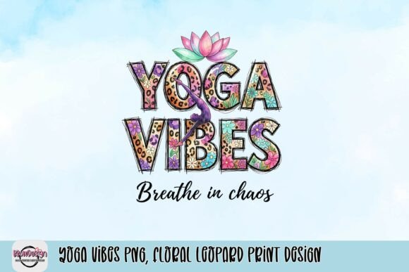 Yoga Vibes PNG: A Floral Leopard Print for Modern Design
